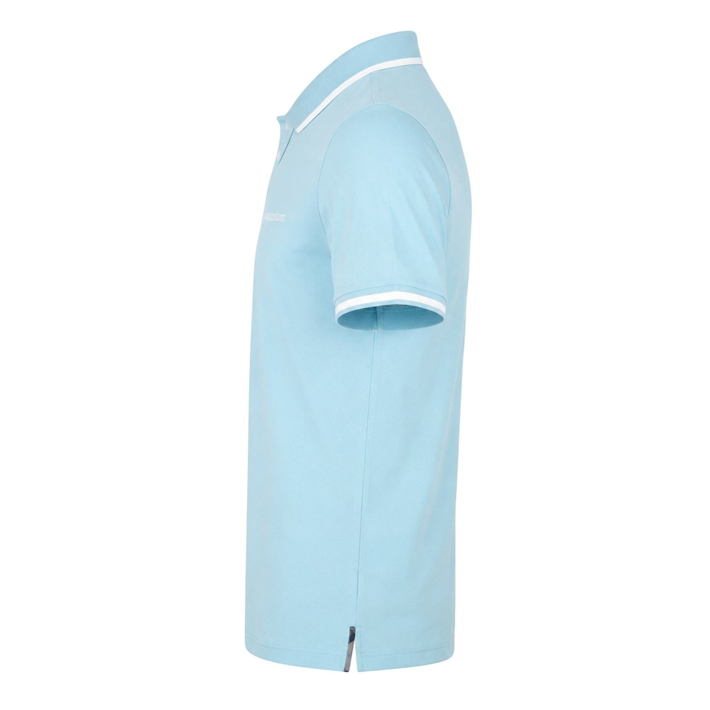 Sky Blue - Side - Aquascutum Mens Tipped Polo Shirt