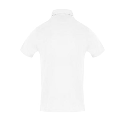 White - Back - Aquascutum Mens Logo Polo Shirt