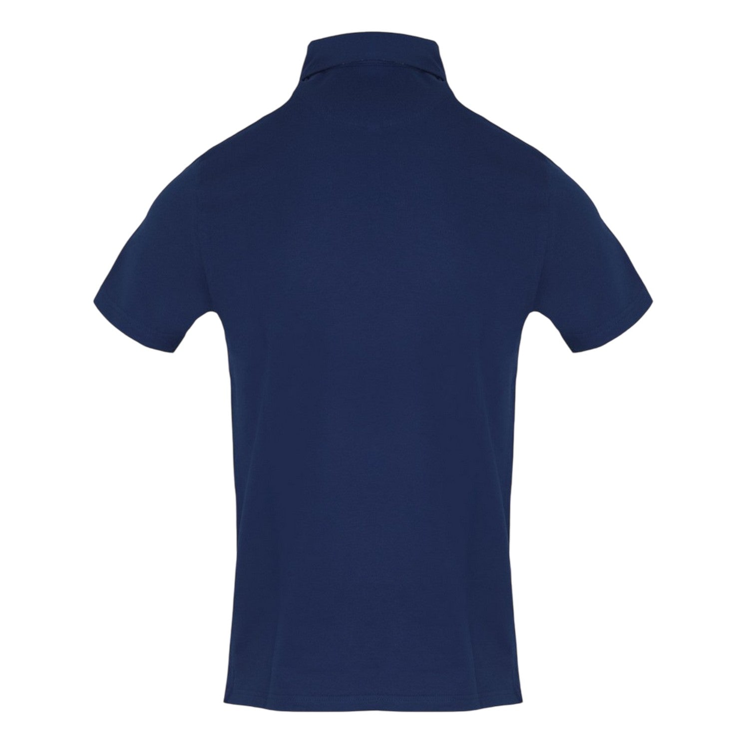 Navy - Back - Aquascutum Mens Logo Polo Shirt