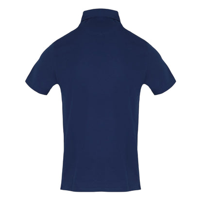 Navy - Back - Aquascutum Mens Logo Polo Shirt