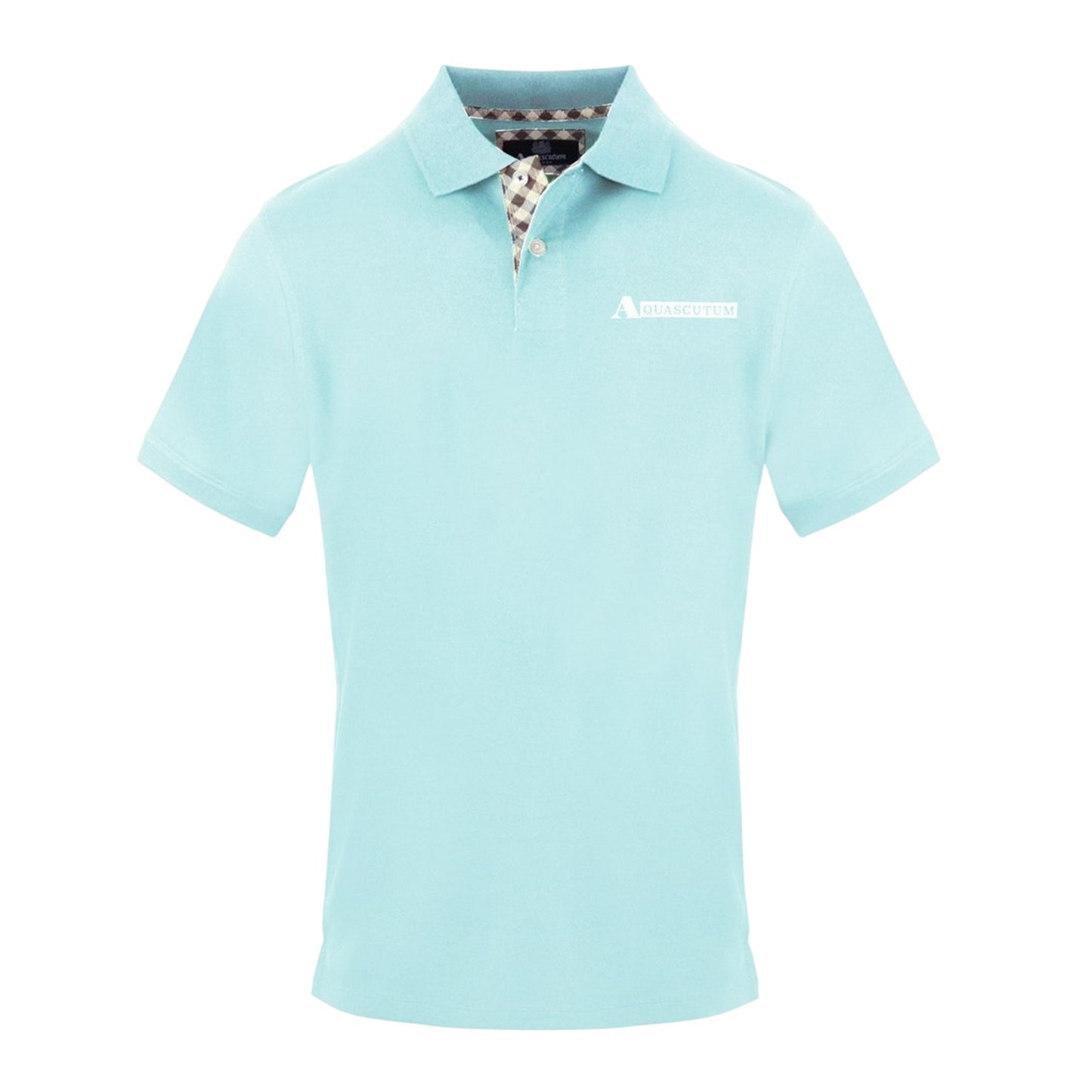 Sky Blue - Front - Aquascutum Mens Logo Polo Shirt
