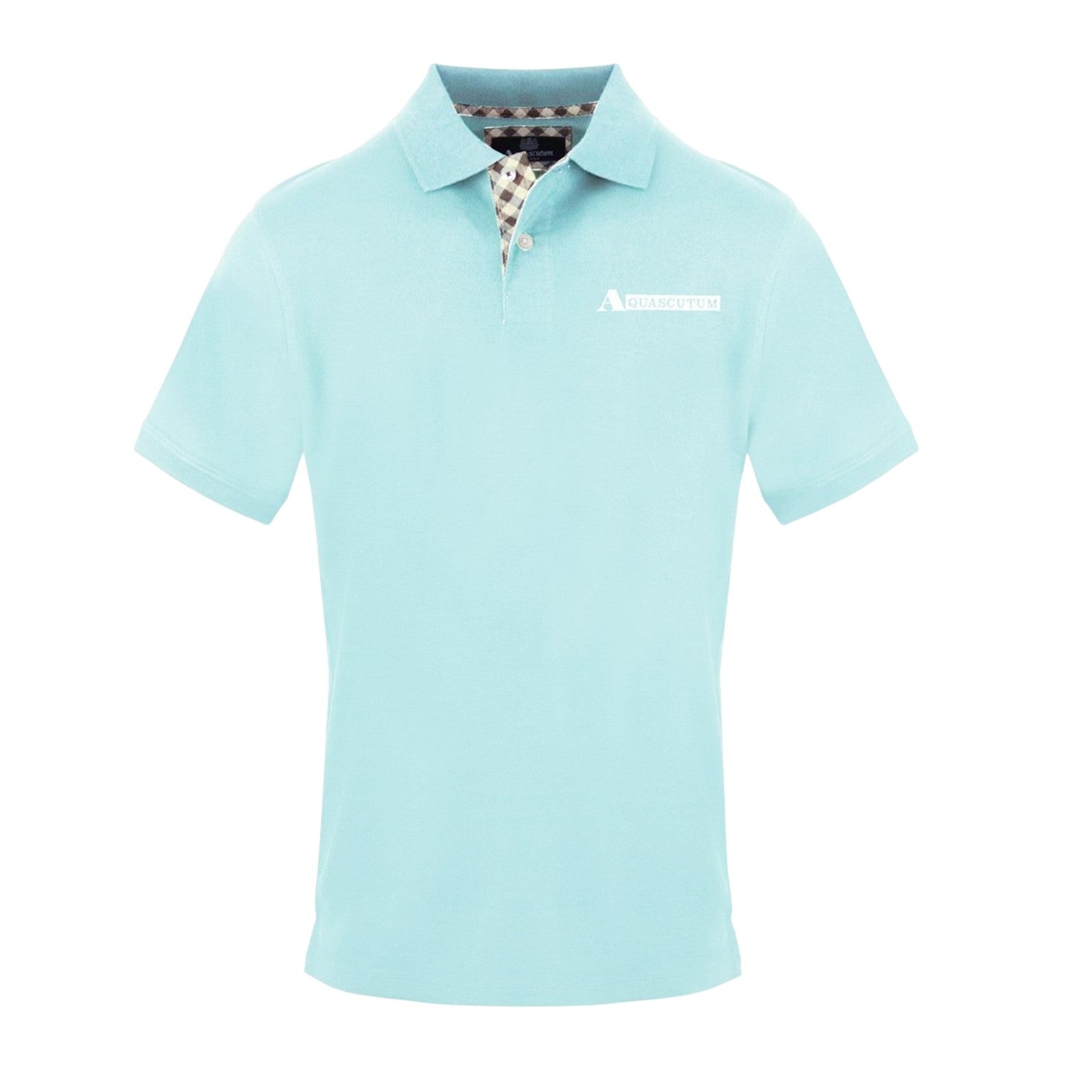 Sky Blue - Front - Aquascutum Mens Logo Polo Shirt