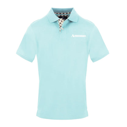 Sky Blue - Front - Aquascutum Mens Logo Polo Shirt
