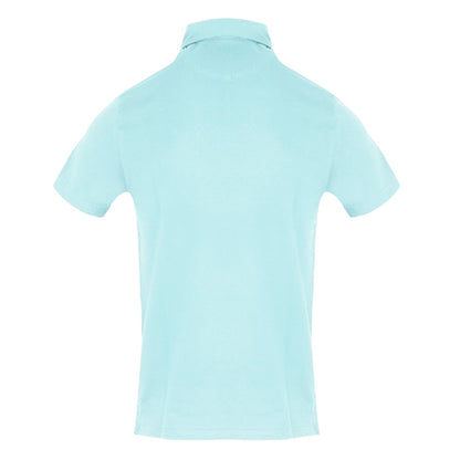 Sky Blue - Back - Aquascutum Mens Logo Polo Shirt