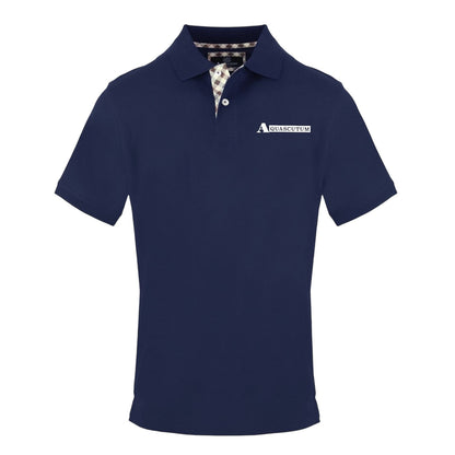 Navy - Front - Aquascutum Mens Logo Polo Shirt