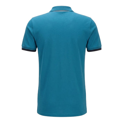 Blue - Back - Boss Mens Phillipson Polo Shirt
