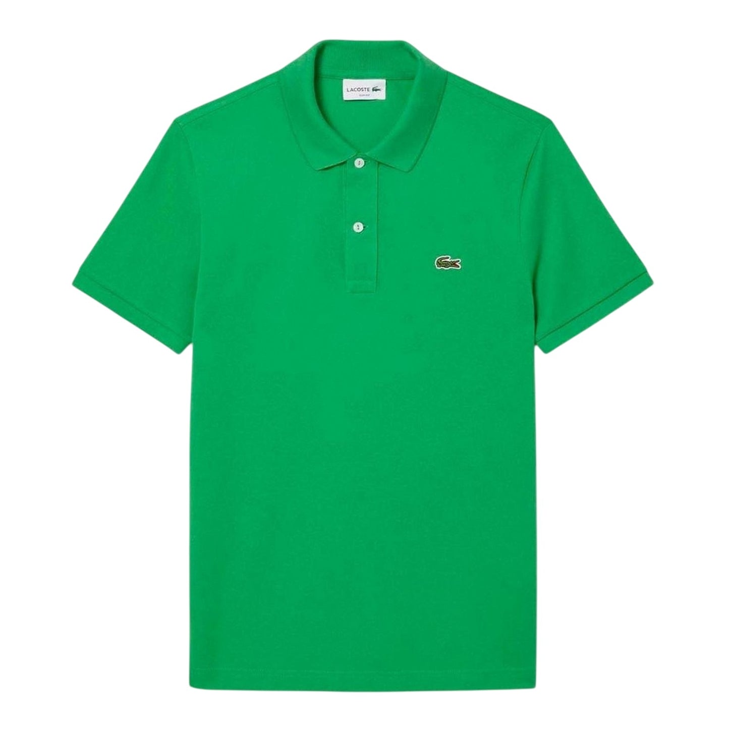 Green - Front - Lacoste Mens Pique Lightweight Polo Shirt