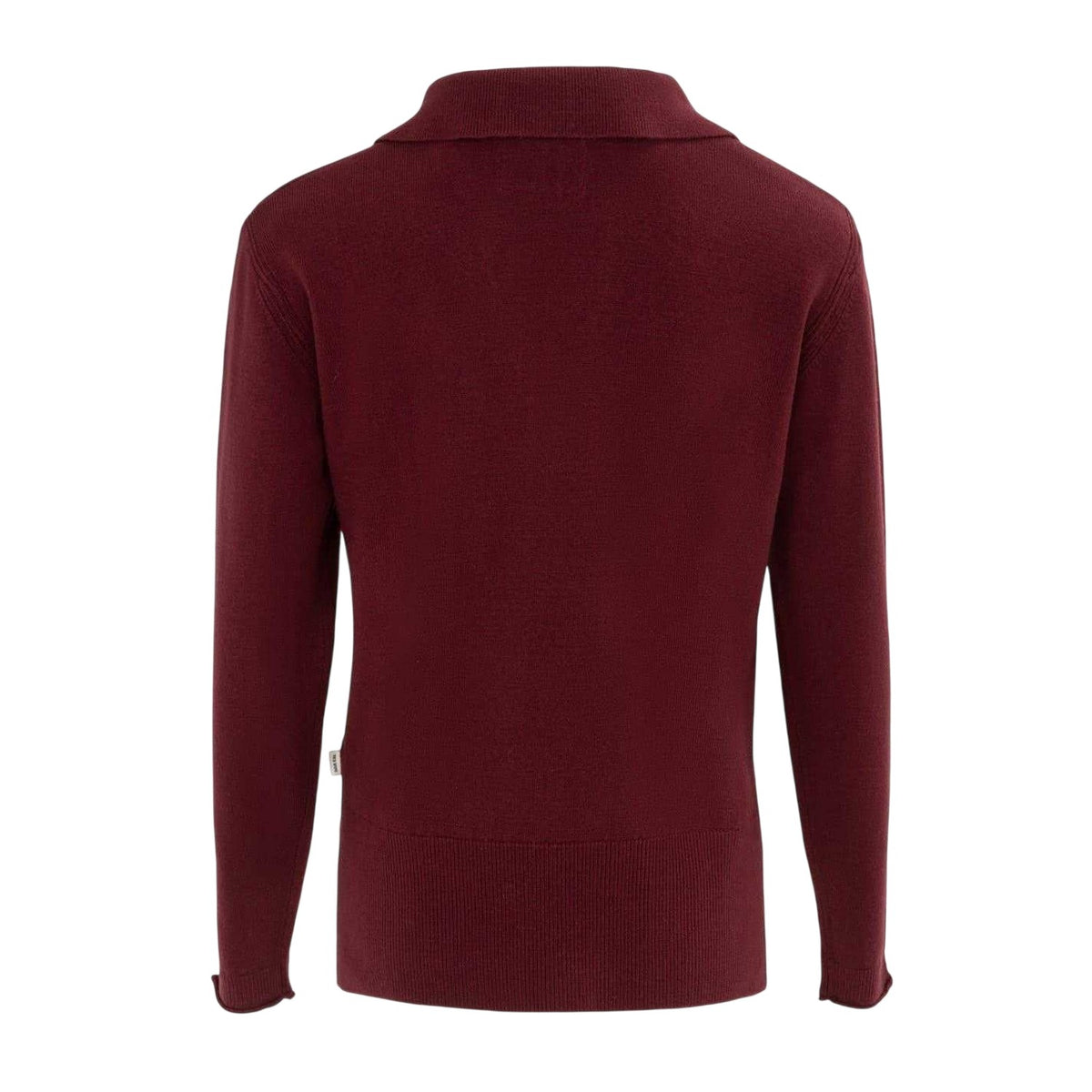 Burgundy - Back - SoulCal Womens-Ladies Acrylic Polo Shirt