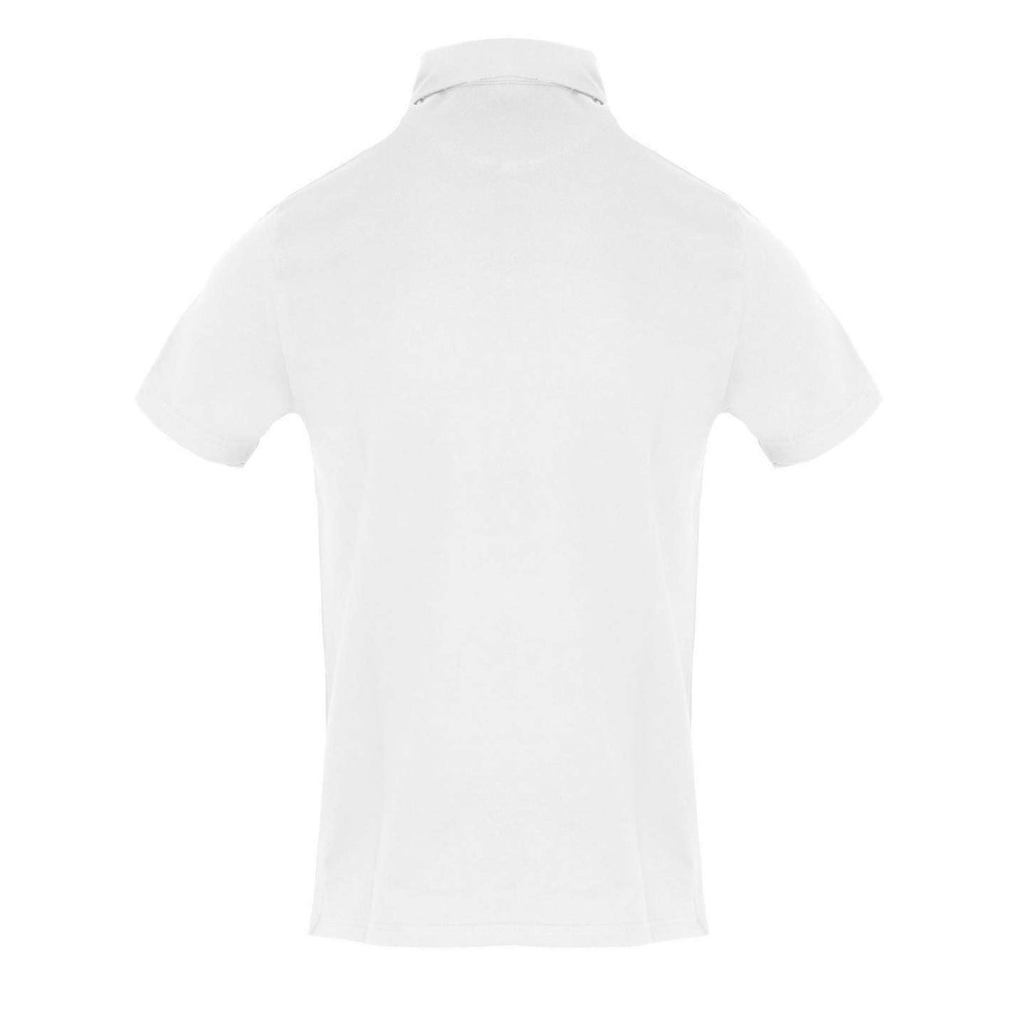 White - Back - Aquascutum Mens Logo Polo Shirt