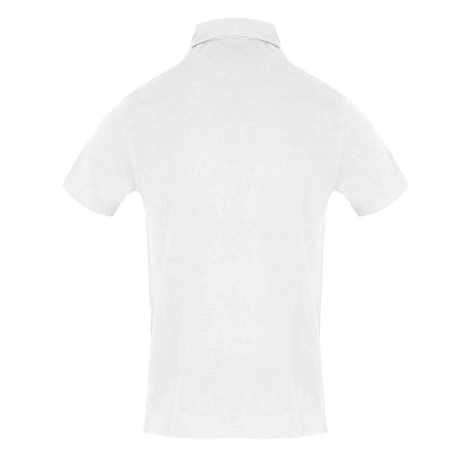 White - Back - Aquascutum Mens Logo Polo Shirt