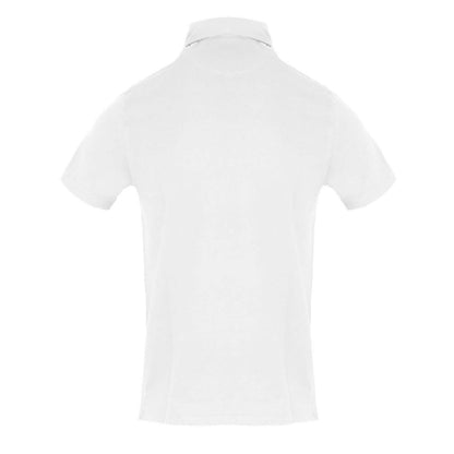 White - Back - Aquascutum Mens Logo Polo Shirt