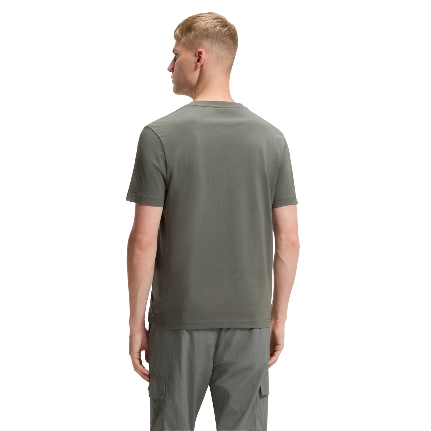Grey - Back - Boss Mens Mountain Jersey T-Shirt