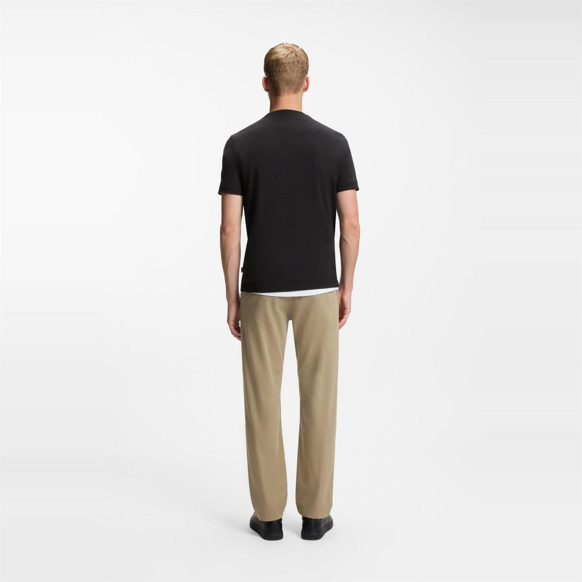 Black - Side - Boss Mens Mountain Jersey T-Shirt