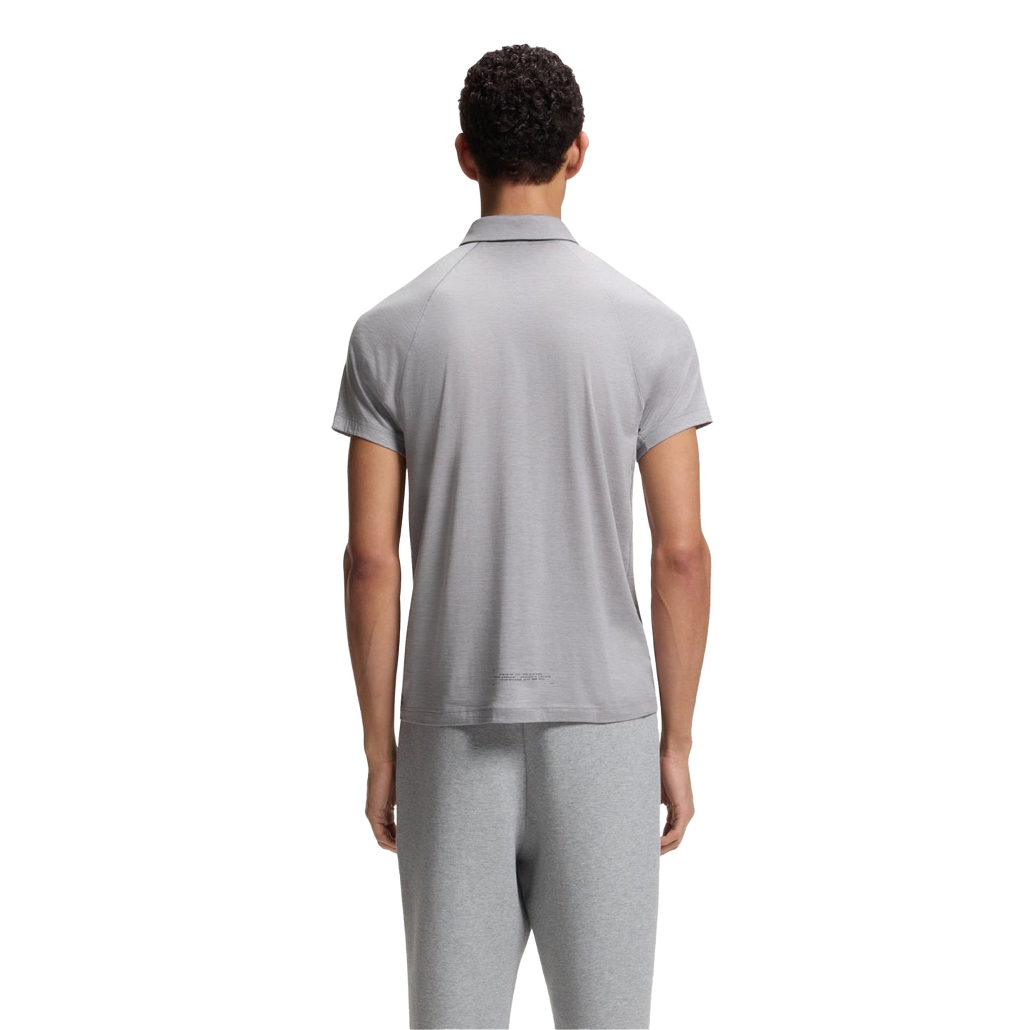 Grey - Back - Boss Mens Performance Slim Polo Shirt