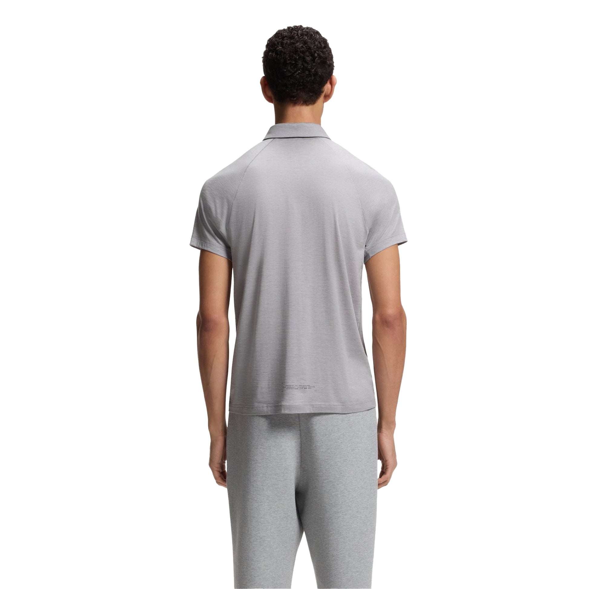 Grey - Back - Boss Mens Performance Slim Polo Shirt