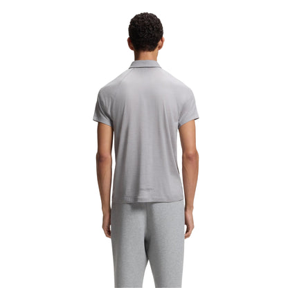 Grey - Back - Boss Mens Performance Slim Polo Shirt