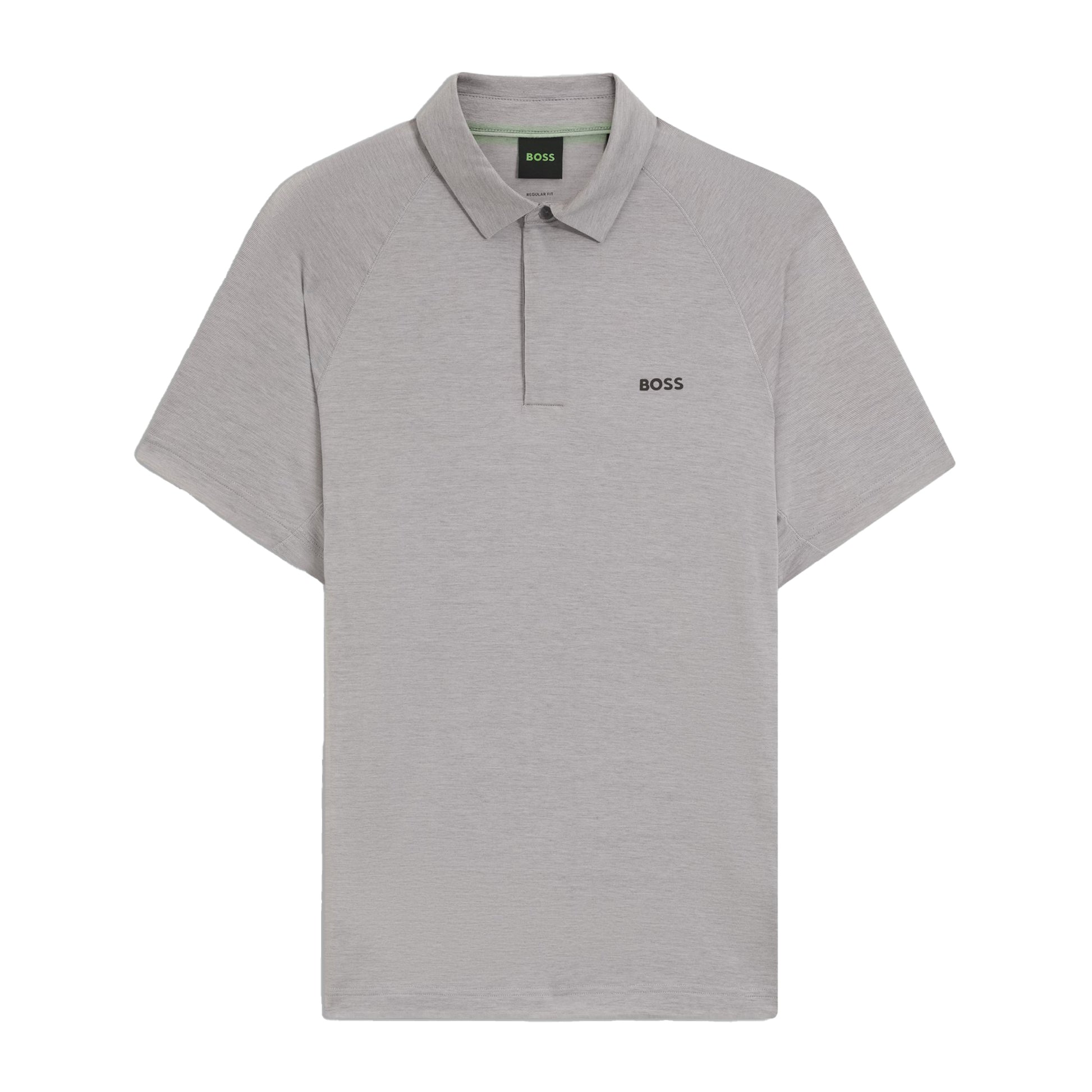 Grey - Front - Boss Mens Performance Slim Polo Shirt