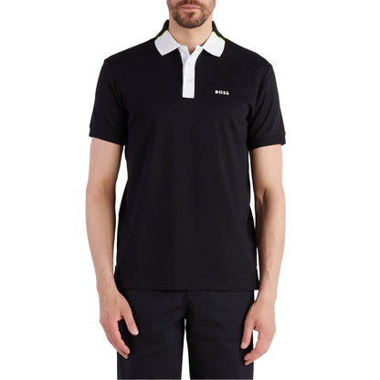 Black - Side - Boss Mens Paddy 3 Polo Shirt