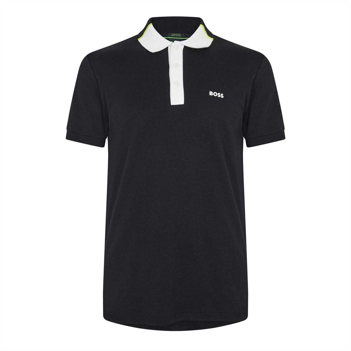 Black - Front - Boss Mens Paddy 3 Polo Shirt