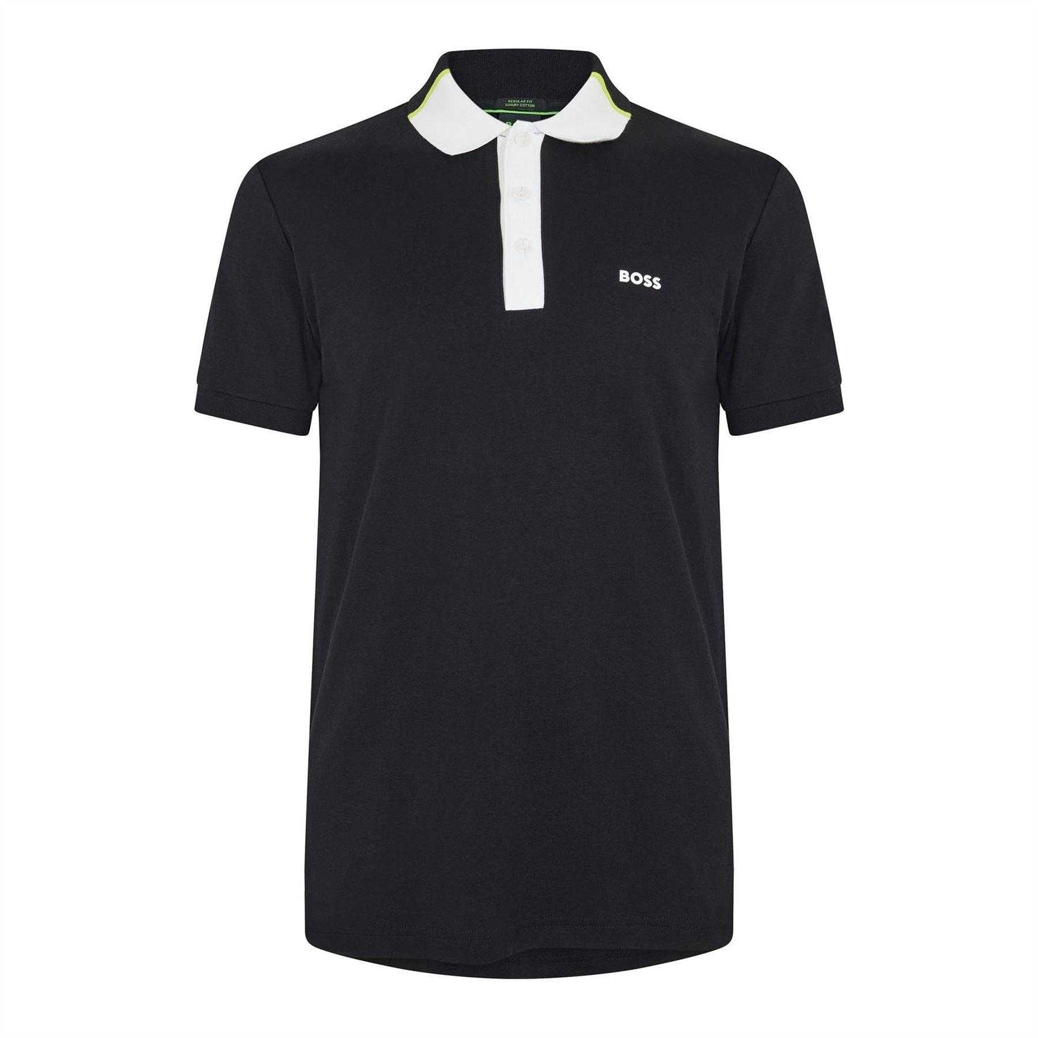 Black - Front - Boss Mens Paddy 3 Polo Shirt