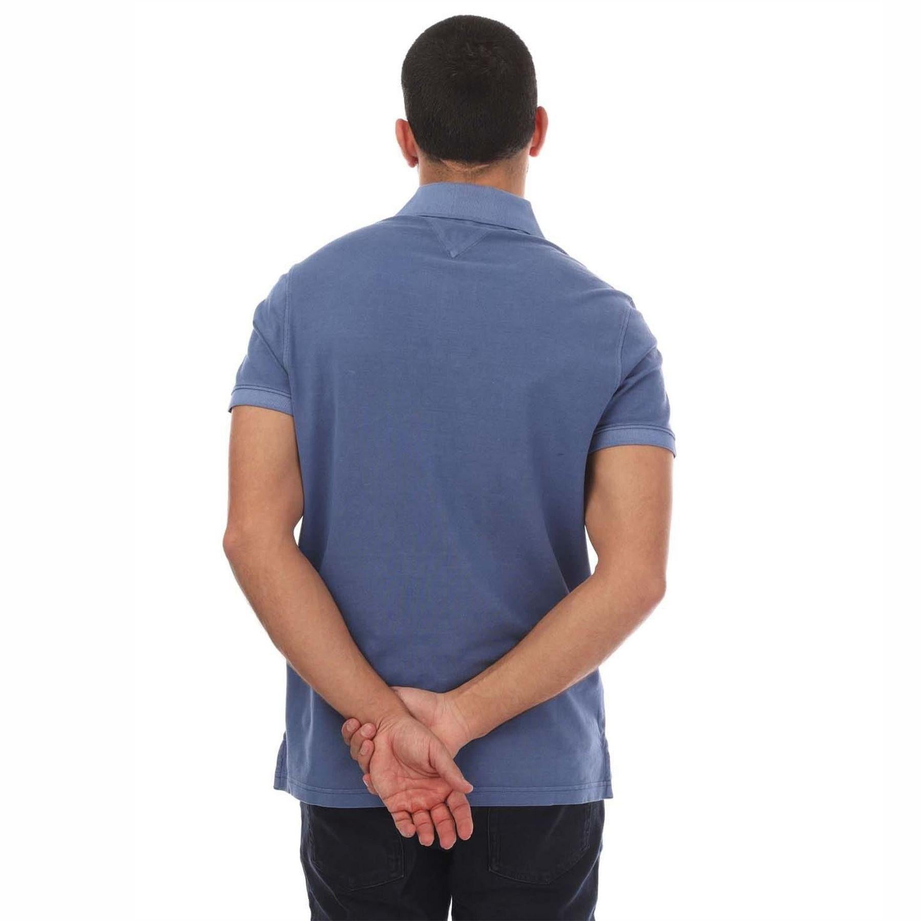 Blue - Back - Tommy Hilfiger Mens Slim Polo Shirt