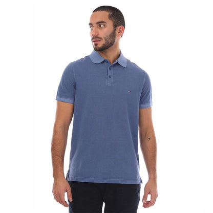 Blue - Front - Tommy Hilfiger Mens Slim Polo Shirt