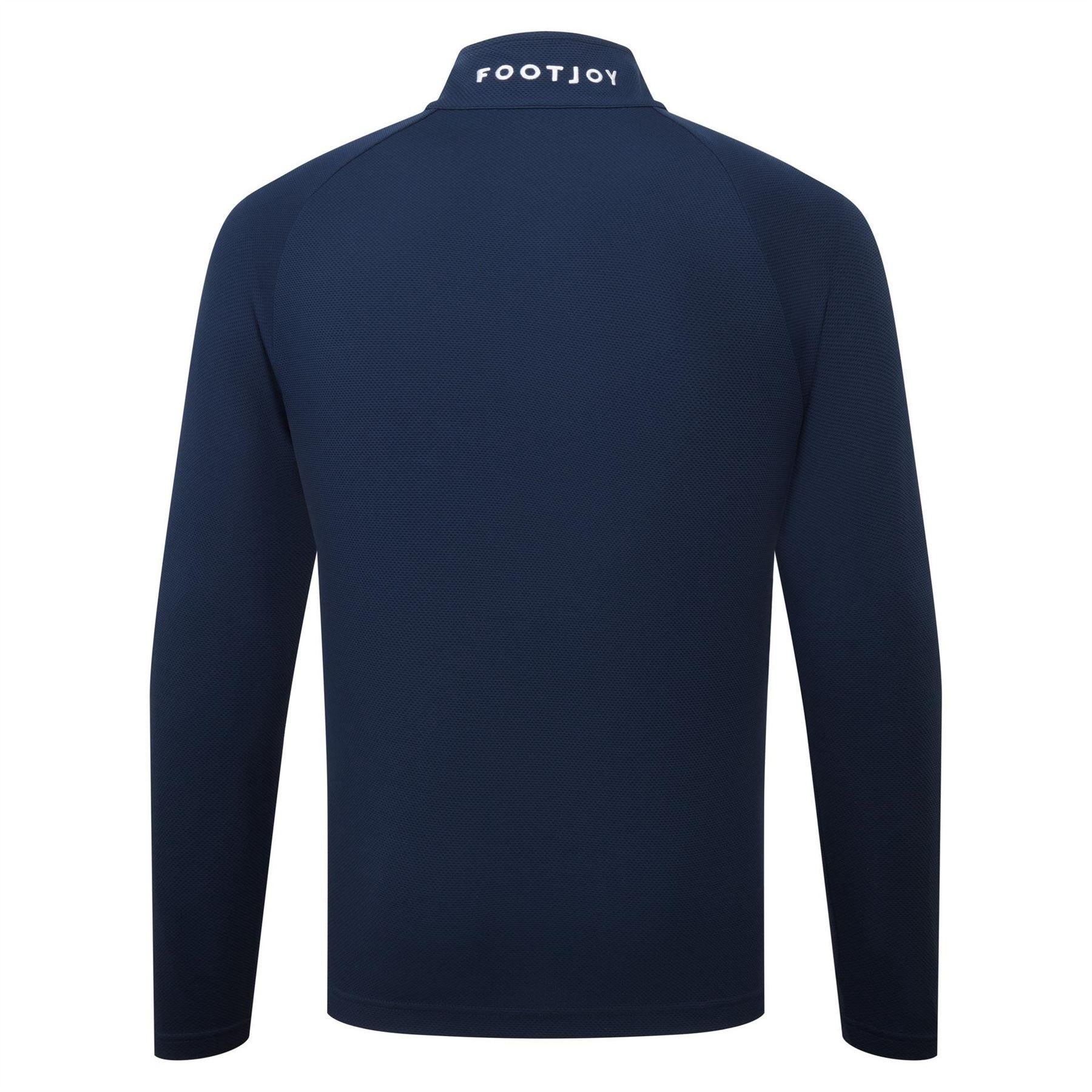 Blue - Back - FootJoy Mens Wordmark Golf Midlayer