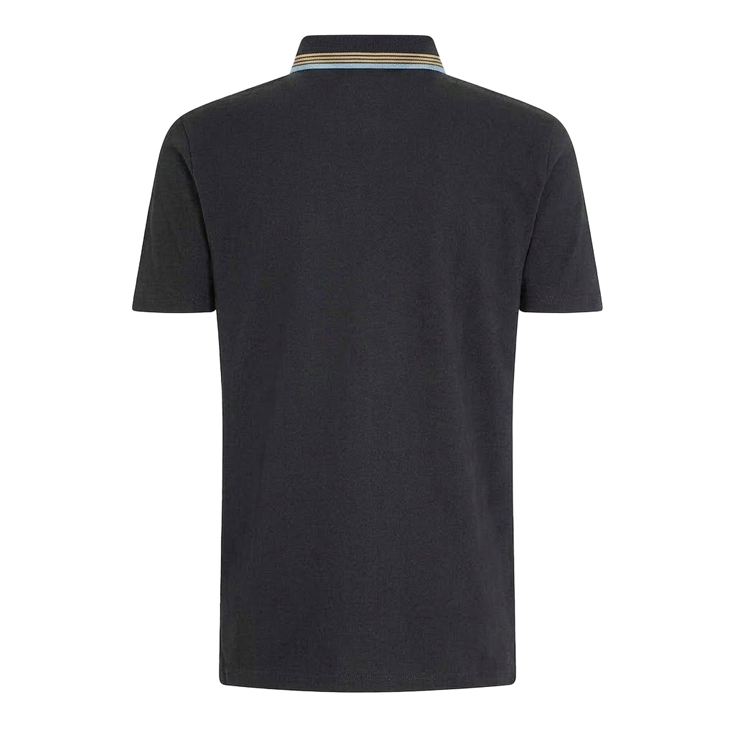 Black - Back - Paul Smith Mens Quarter Zip Polo Shirt