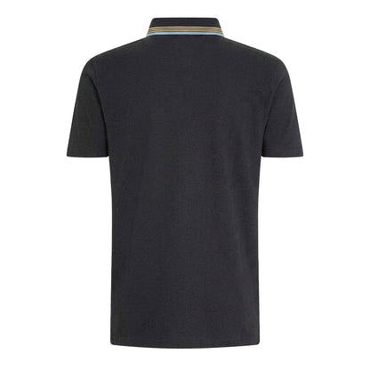 Black - Back - Paul Smith Mens Quarter Zip Polo Shirt
