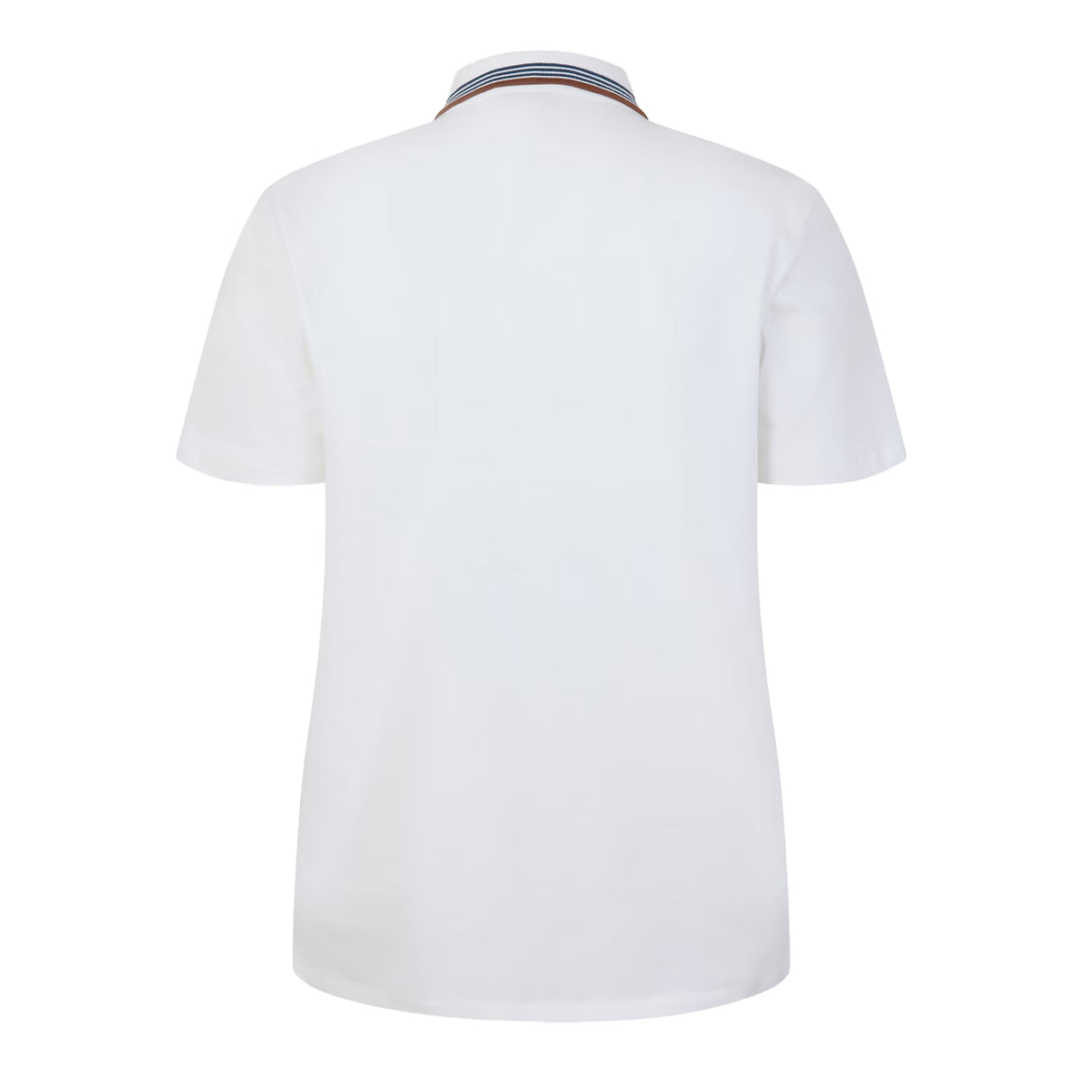 White - Back - Paul Smith Mens Quarter Zip Polo Shirt