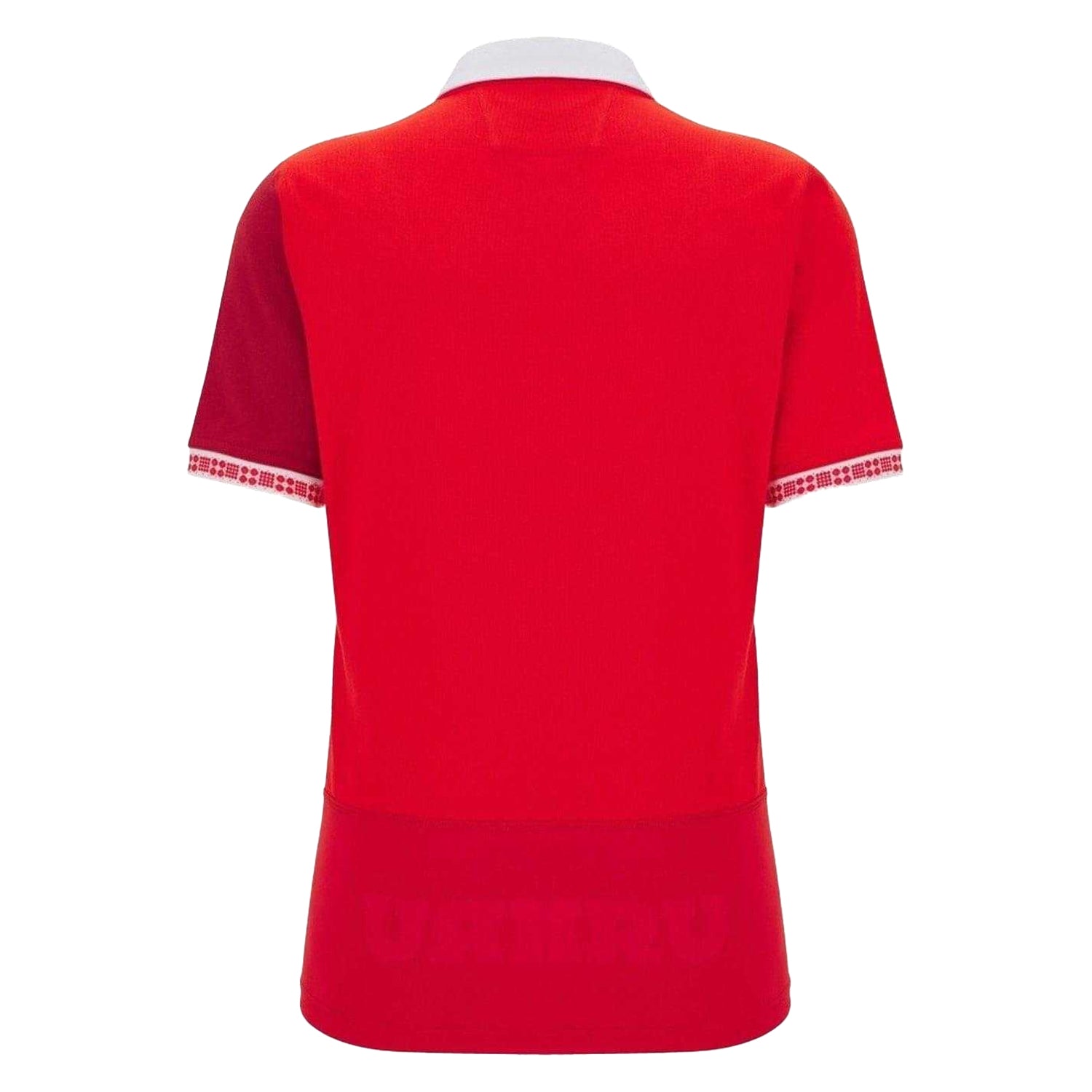 Red - Back - Wales RU Womens-Ladies Macron Polo Shirt
