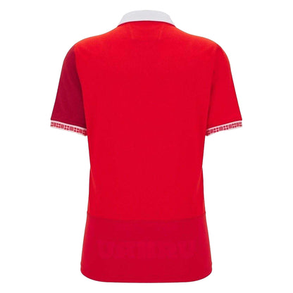 Red - Back - Wales RU Womens-Ladies Macron Polo Shirt
