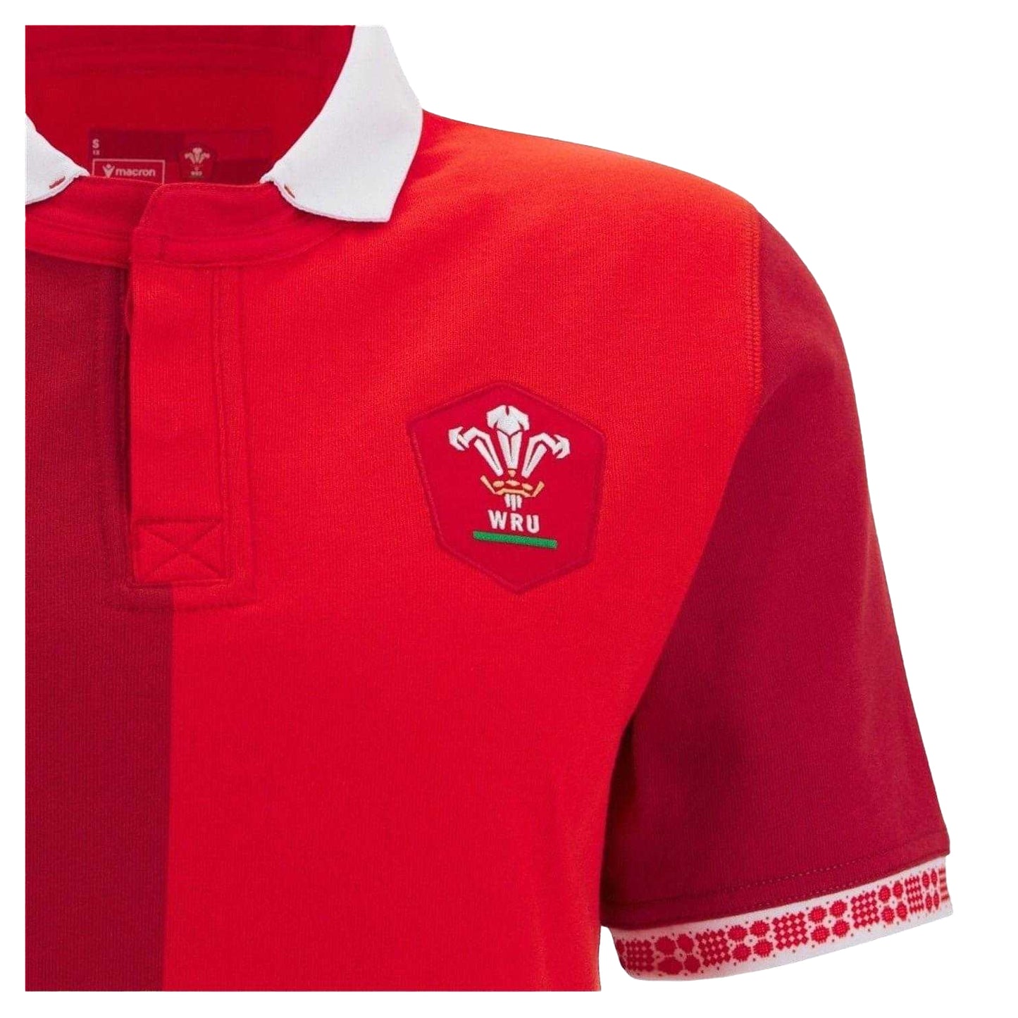 Red - Side - Wales RU Womens-Ladies Macron Polo Shirt