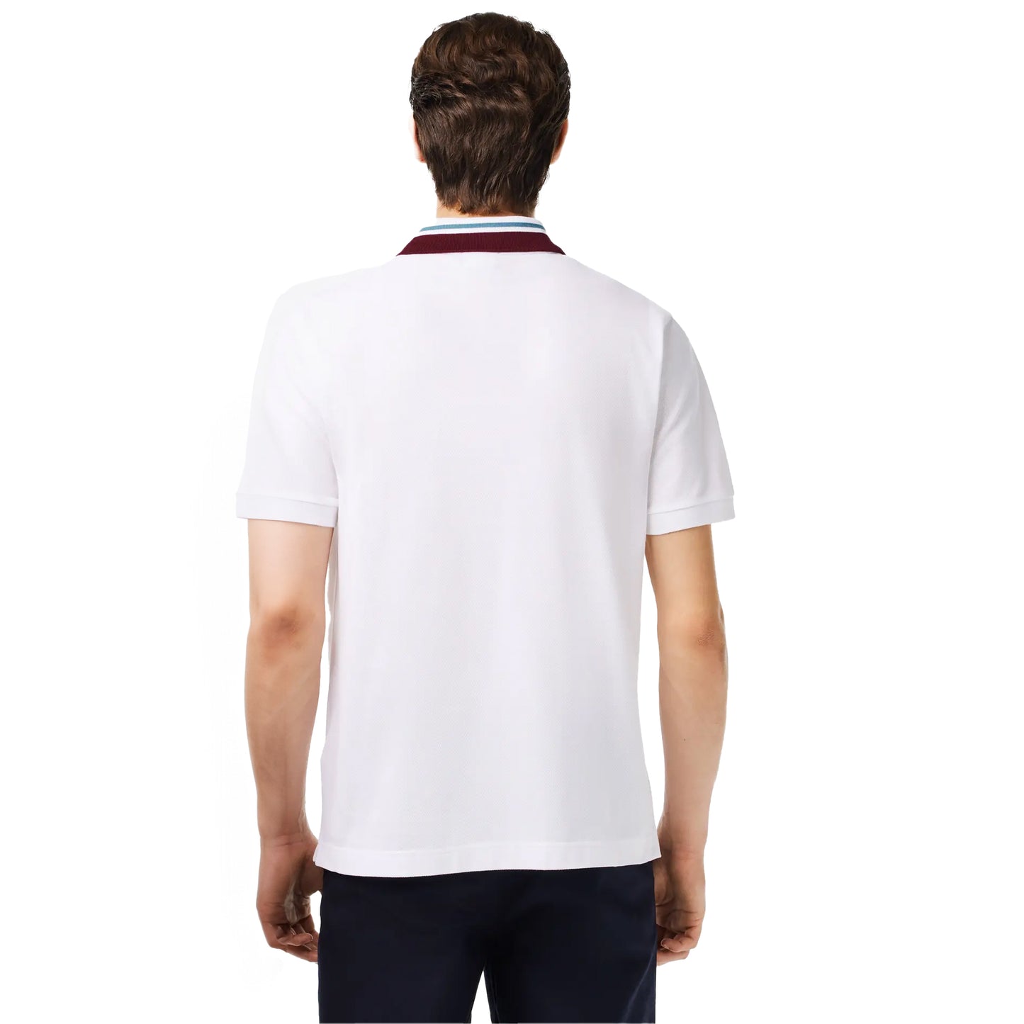 White - Back - Lacoste Mens Roland Garros Edition Polo Shirt