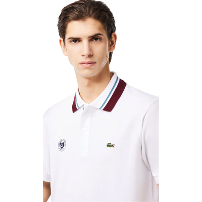 White - Side - Lacoste Mens Roland Garros Edition Polo Shirt