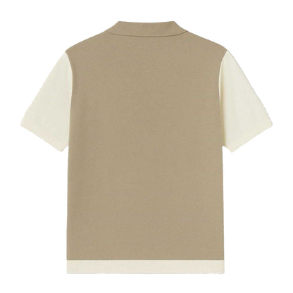 Cream - Back - Firetrap Mens Colour Block Polo Shirt