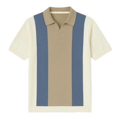 Cream - Front - Firetrap Mens Colour Block Polo Shirt