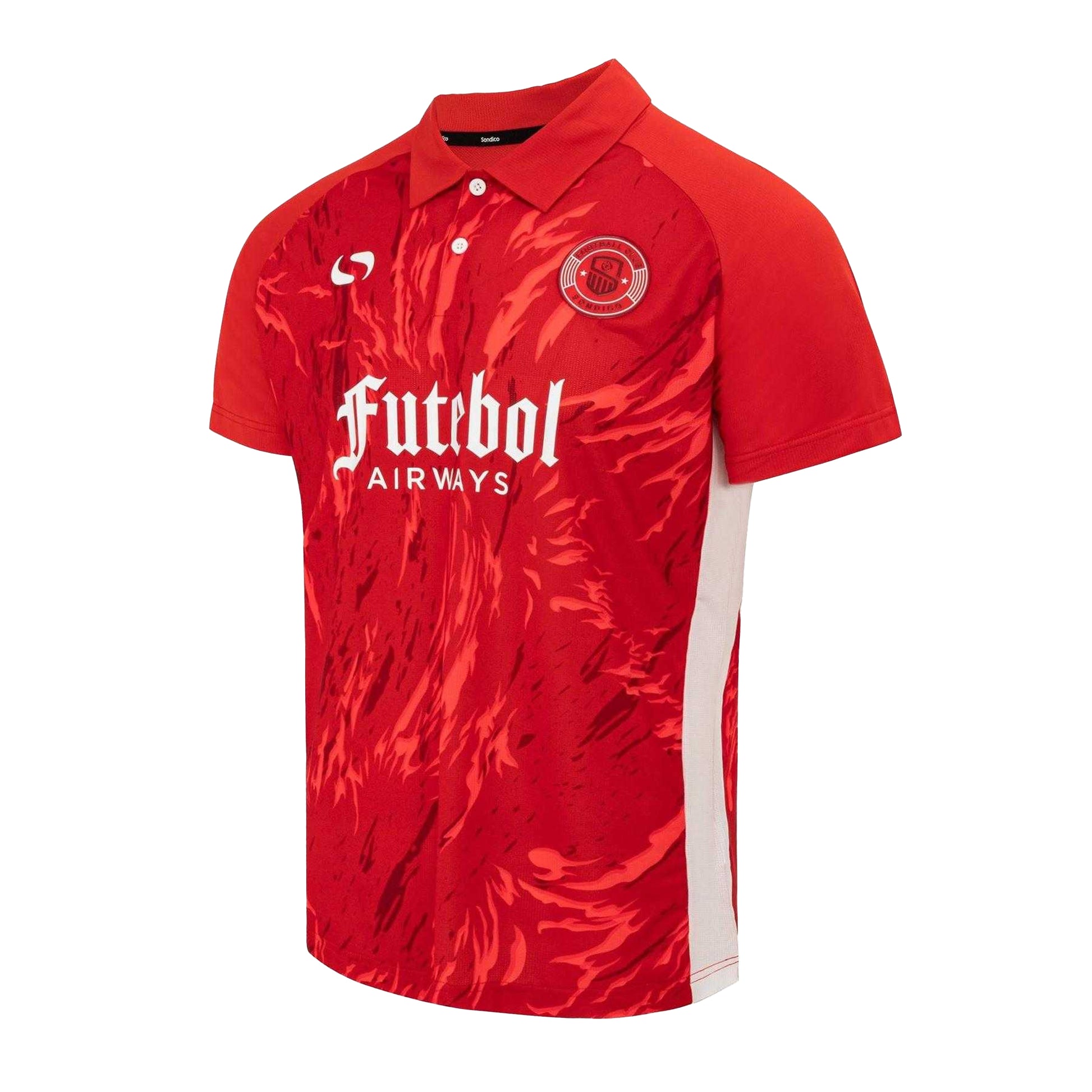 Red - Side - Sondico Mens Team Polo Shirt