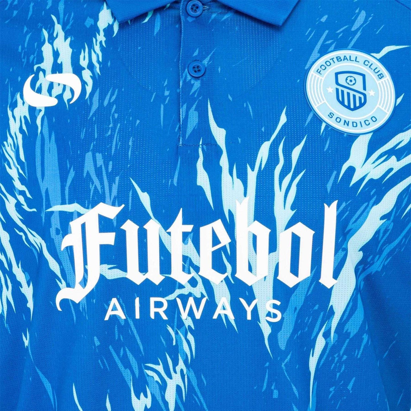 Blue - Side - Sondico Mens Team Polo Shirt