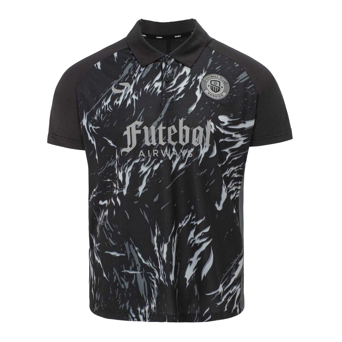 Black - Front - Sondico Mens Team Polo Shirt