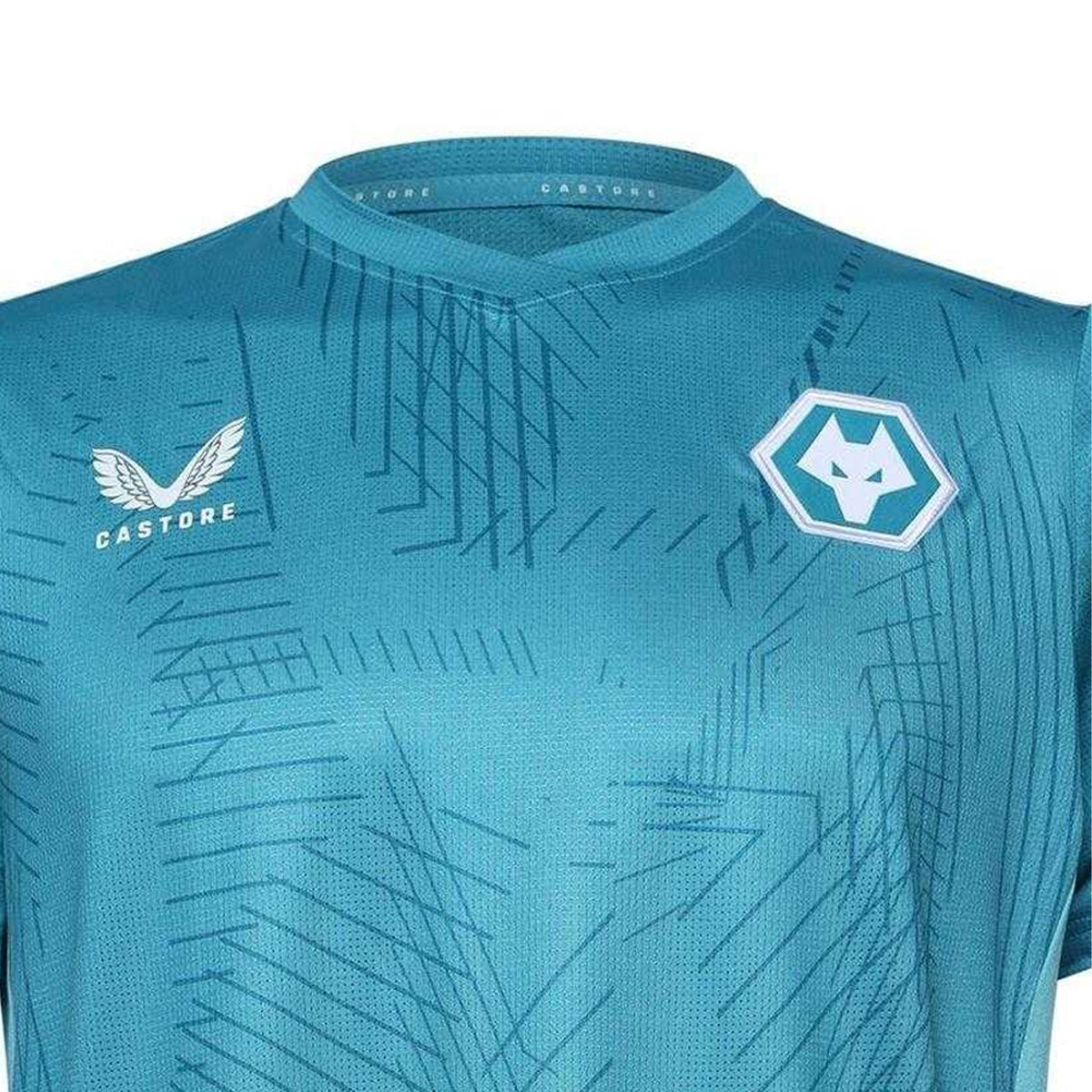 Pagoda Blue - Side - Castore Mens 2023-2024 Wolves Match T-Shirt