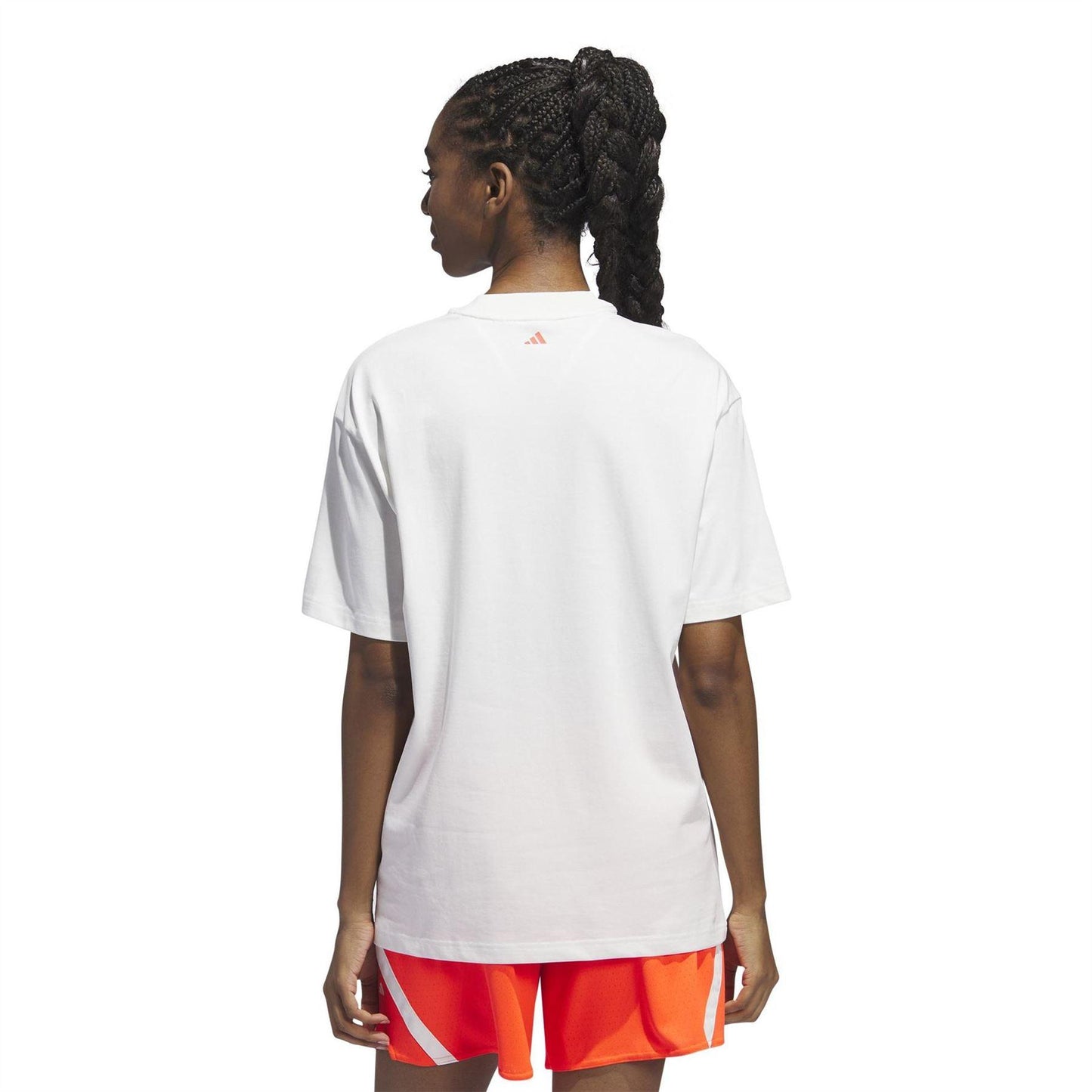 Cloud White - Back - Adidas Womens-Ladies Logo Basketball T-Shirt