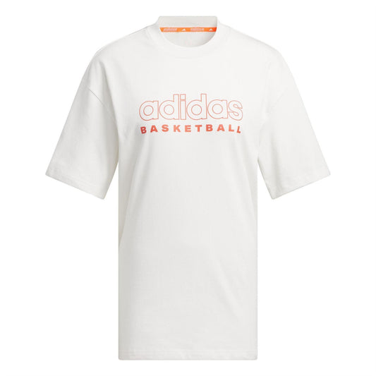 Cloud White - Front - Adidas Womens-Ladies Logo Basketball T-Shirt