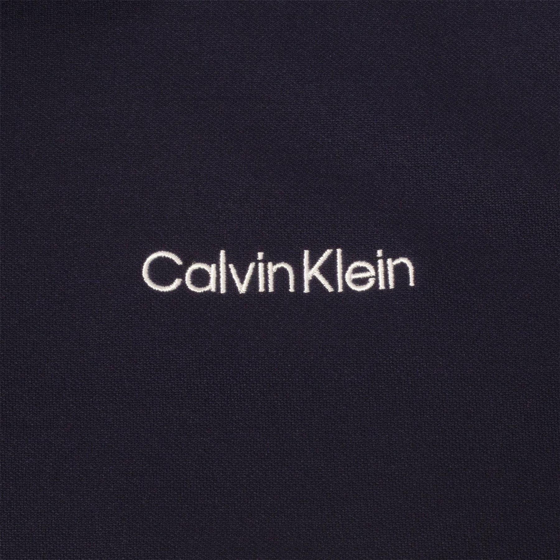 White-Navy - Lifestyle - Calvin Klein Mens Embroidered Collared Polo Shirt