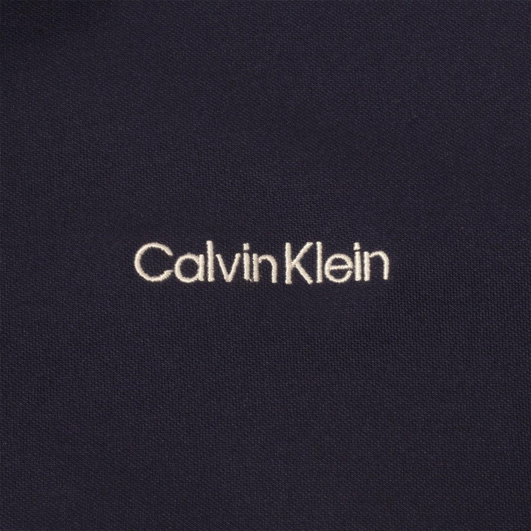 Oatmilk-Navy - Lifestyle - Calvin Klein Mens Embroidered Collared Polo Shirt