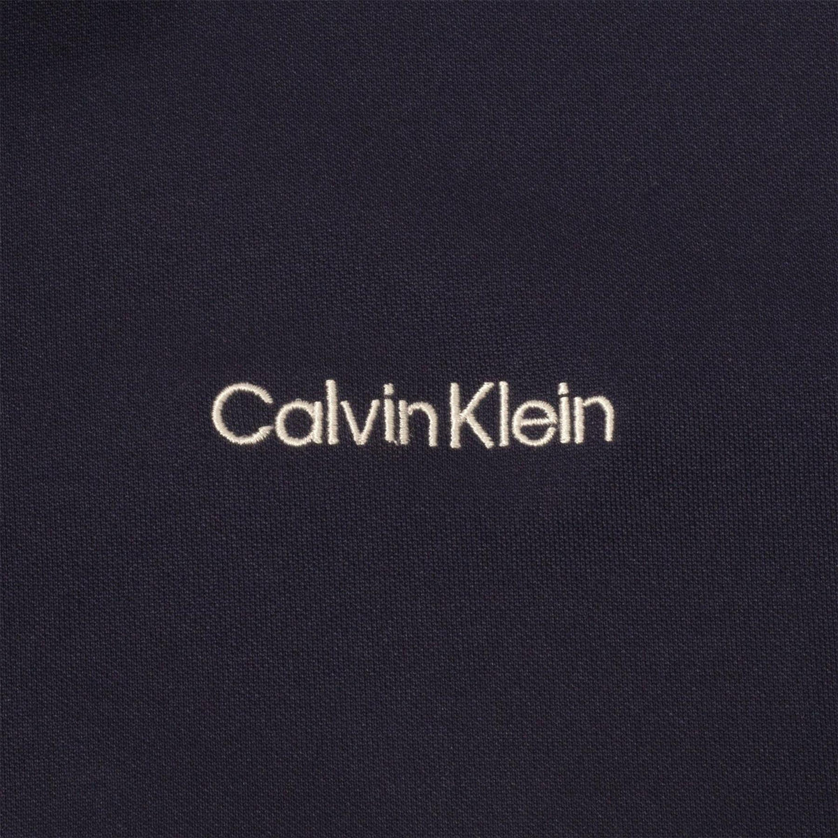 Oatmilk-Navy - Lifestyle - Calvin Klein Mens Embroidered Collared Polo Shirt
