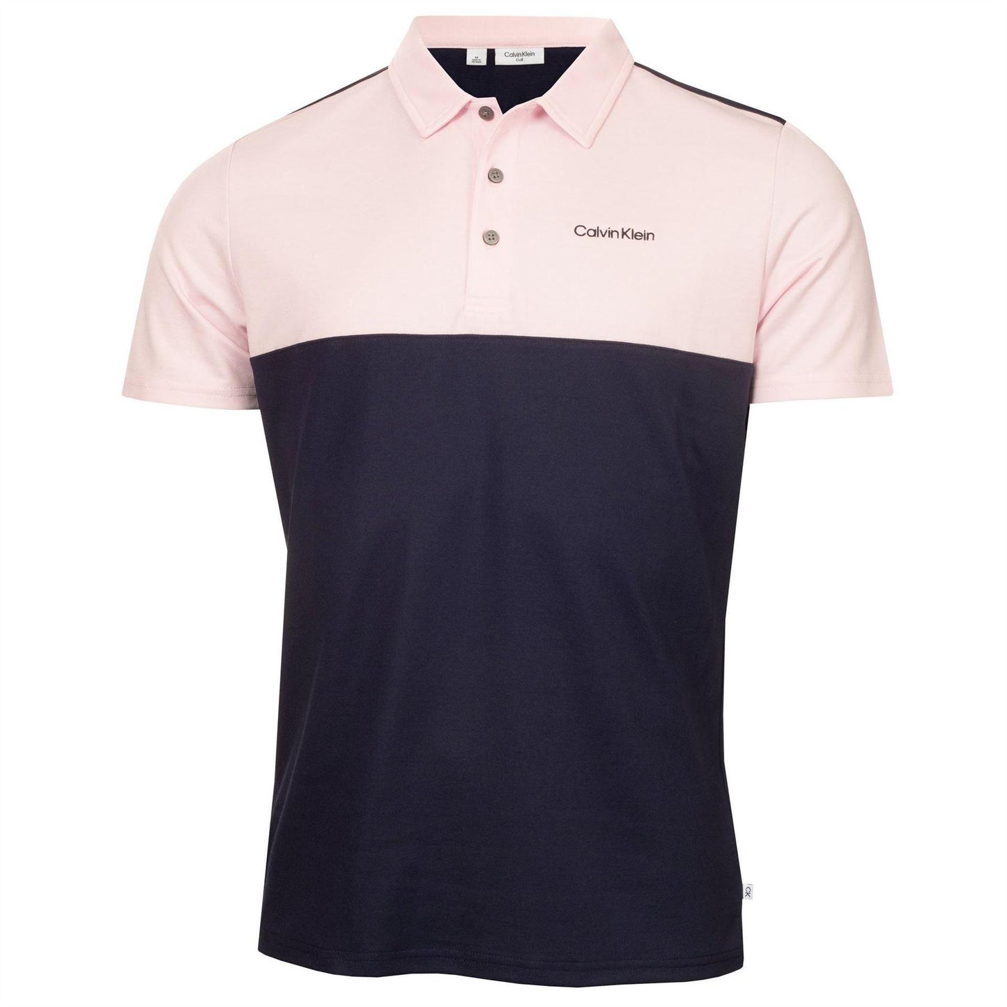 Navy-Pink - Front - Calvin Klein Mens Embroidered Collared Polo Shirt
