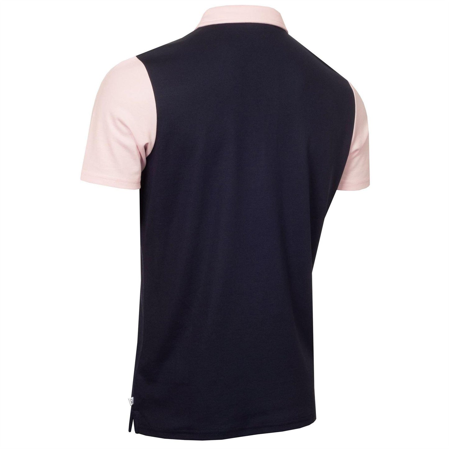 Navy-Pink - Back - Calvin Klein Mens Embroidered Collared Polo Shirt