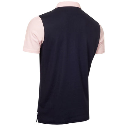 Navy-Pink - Back - Calvin Klein Mens Embroidered Collared Polo Shirt