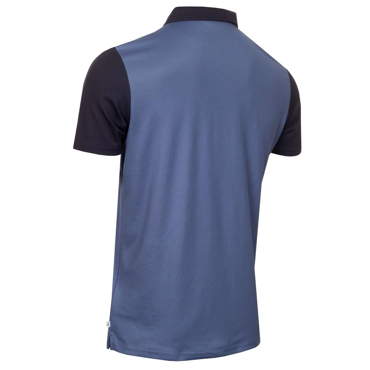 Denim-Navy - Back - Calvin Klein Mens Embroidered Collared Polo Shirt